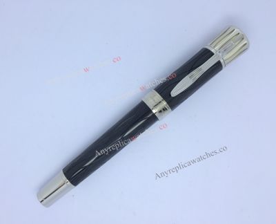 High Quality Copy Montblanc Mark Twain Black Resin Rollerball Pen